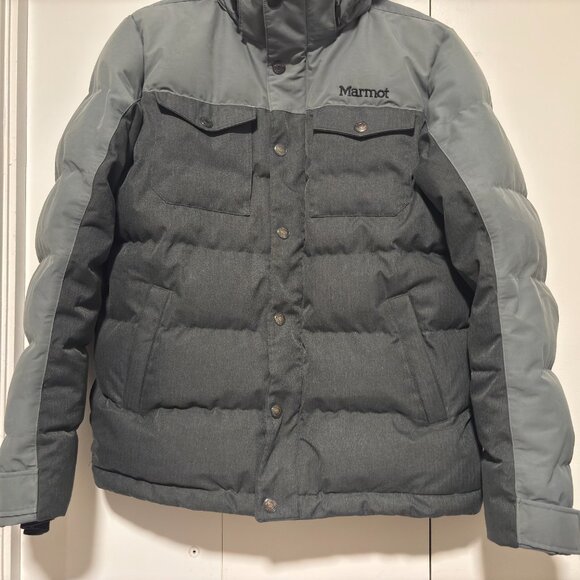 $495 Marmot 700 Down Fill Puffer Hooded Jacket/ Coat / Wiinter Parka - Medium - Picture 9 of 13